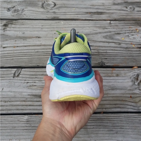 Women Hoka One One Clifton 2 True Blue Mesh Running Shoes Sneakers - Picture 7 of 8